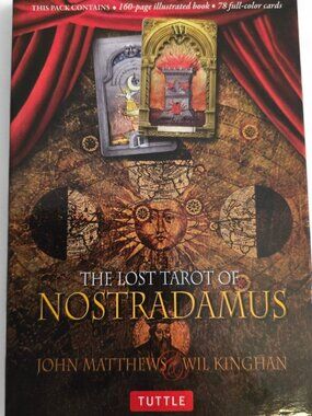 Lost Tarot of Nostradamus Deck & Guide Book Set Complete Cards Sealed Tuttle Div